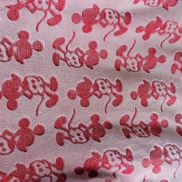 Disney World Mickey Mouse Womens XL Pajama Set Plush Lounge Red White Cozy - Picture 3 of 15